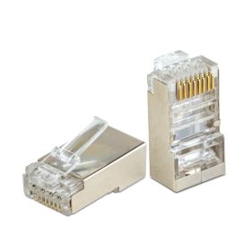 8P8C moduláris dugó - átmenő - FTP CAT6 RJ45