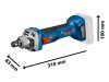 BOSCH Akkus egyenes csiszoló GGS 18V-20 kartondobozban (akku és töltő nélkül)