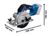 BOSCH Akkus körfűrész GKS 18V-51 (akku és töltő nélkül)
