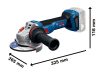 BOSCH Akkus sarokcsiszoló 125 mm GWS 18V-11 (akku és töltő nélkül)