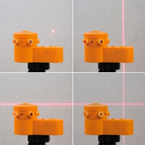 Lézeres mini szintező tripoddal - 105 x 50 x 60 mm - 3 x AG13