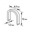 Tűzőkapocs - 1,2 x 6,3 x 12 mm - 1000 db