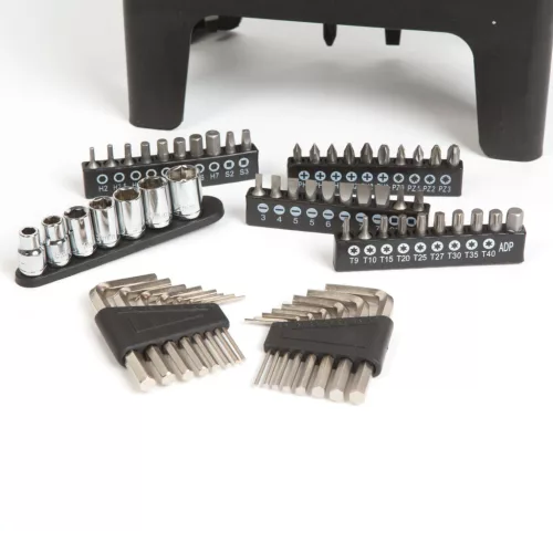 Csavarhúzó készlet - 77 részes, imbusszokkal, krovákkal, bitfejekkel