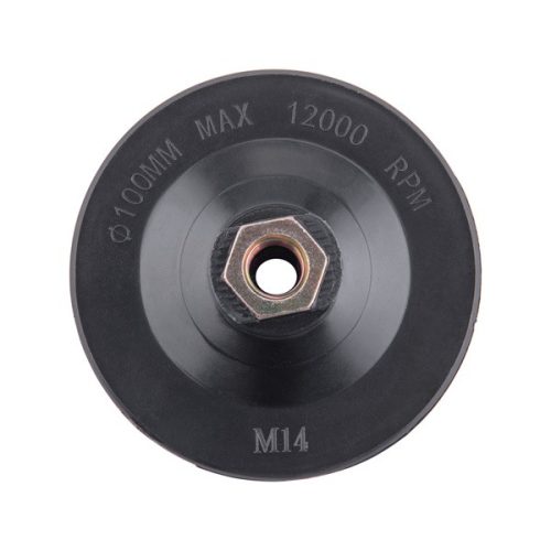 gumitányér sarokcsiszolóhoz; 100mm, tépőzáras, max. ford.: 12000 1/min