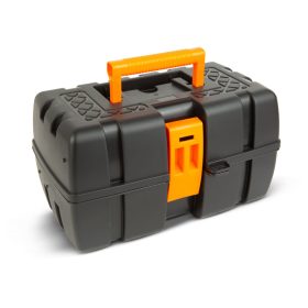   Kinyitható tálcás szerszámostáska - három tálcás - műanyag - 37 x 23 x 21 cm