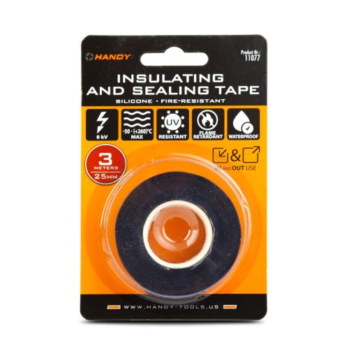 Szigetelő- és tömítőszalag - szilikon - 8 kV, -50 - (+260)°C - 3 m x 25 mm - tűzálló
