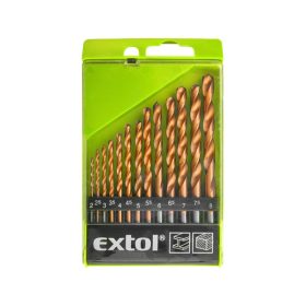   fémcsigafúró klt. HSS TITÁN bevonatú; 13db, 2-8mm, (műanyag dobozban)