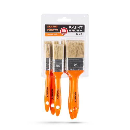 Festőecset szett, műanyag - 5 db / csomag - 20 - 60 mm