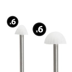   LED-es szolár lámpa - 12 db mini gomba - melegfehér - 28,5 cm x 4 m