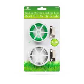   Kötöző/vágó fémhuzal tekercs szett vágókéssel - 2 x 20 m