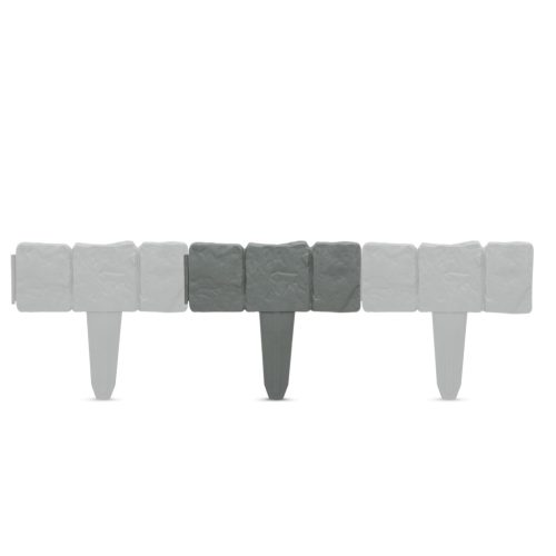 Virágágyás / gyepszegély - 4 db / csomag - 25 x 22,5 cm - műanyag