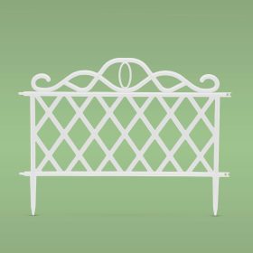 Virágágyás szegély / kerítés - 47 x 36 cm - fehér