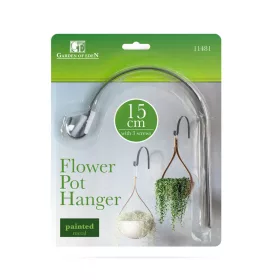  Virágcserép / kaspó akasztó - festett fém - max 4,5 kg - 15 cm