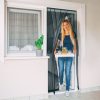 Szúnyogháló függöny ajtóra - 4 db szalag - max. 100 x 220 cm - fekete