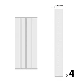   Szúnyogháló függöny ajtóra - 4 db szalag - max. 100 x 220 cm - fehér