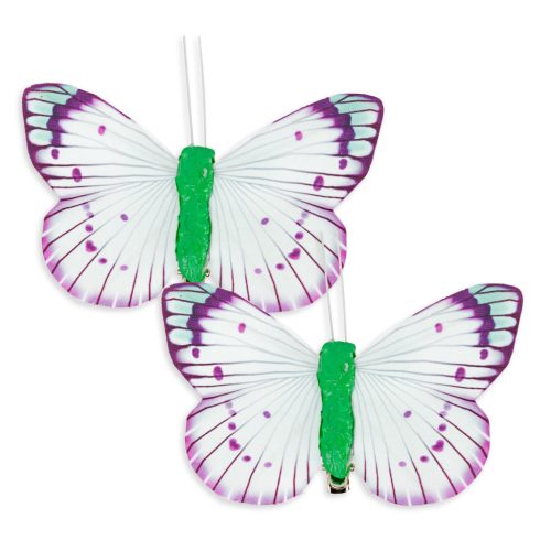 Kerti dekoráció - pillangó - 10 cm - csipeszes - 2 db / csomag
