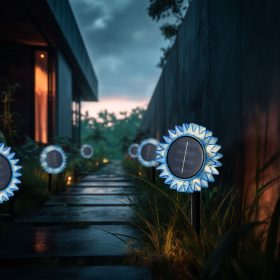   Szolár napraforgó - kék - leszúrható / felakasztható - 13 x 6,5 x 35 cm