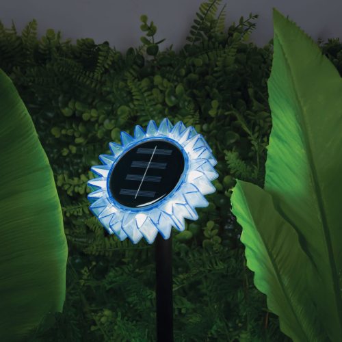 Szolár napraforgó - kék - leszúrható / felakasztható - 13 x 6,5 x 35 cm