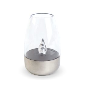   Szolár lámpa - gyertya - lángeffekt - 1 melegfehér LED - 6 x 9 cm