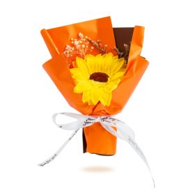 Műnövény dekoráció - napraforgó - 17 x 11 x 3 cm