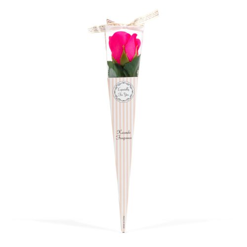 Műnövény dekoráció - rózsa - 3 szín - 5 x 5 x 30 cm