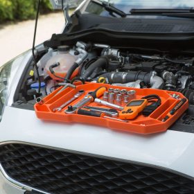   Gumi szerszámos tálca tárolórekeszekkel - fogantyúval - 53 x 29,5 x 3,5 cm