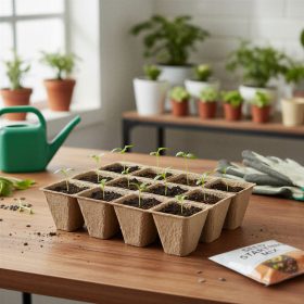   Cserepes palántanevelő tálca - 15,2 x 11,5 x 4,3 cm - 4 db / csomag