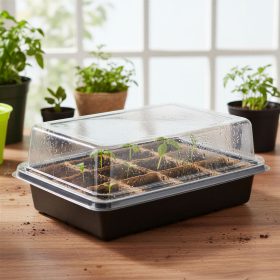   Palántanevelő tálca átlátszó kupolával - 20 x 15 x 10 cm