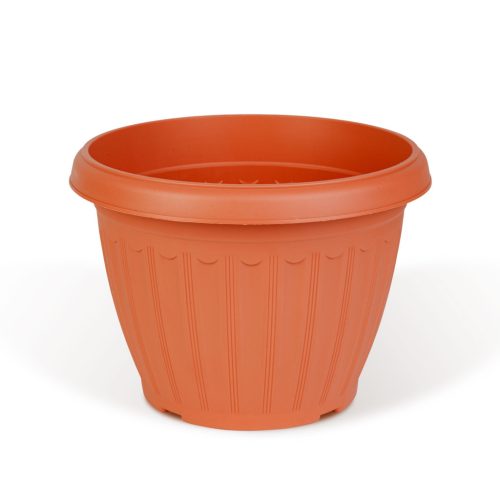 Műanyag virágcserép - terrakotta - 20 cm