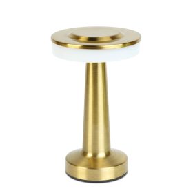   Asztali lámpa - arany színű - állítható színhőm, fényerő - akkumulátoros - USB