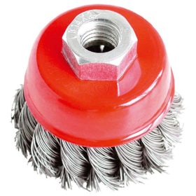   drótcsiszoló fazékkefe (sarokcsiszolóra) ; sodrott erős 65mm, max. 12500 ford/perc, 0,5 mm szálvastagság