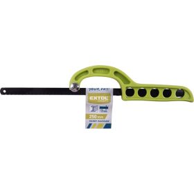   fémfűrész, egykezes, ABS műanyag váz, fűrészlap: 300 mm, 24T