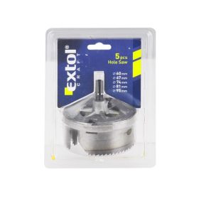   körkivágó klt. fához; 5 db, mélység:33 mm,  átmérők: 60-95 mm