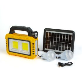   Multifunkciós kézi lámpa - szolár panel, USB-C - 6 világítási mód, 8 LED, 3600 mAh