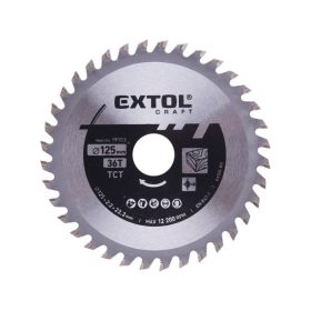   körfűrészlap, keményfémlapkás, 125×22,2mm (tengely átm), T36; 2,2 mm lapkaszélesség, max. 10.000 ford/perc