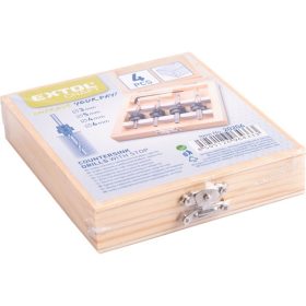   fafúró klt. 4db, süllyesztővel (konfirmátor csavar előfúró) 3-4-5-6mm, hossz 76-94mm, fadobozban