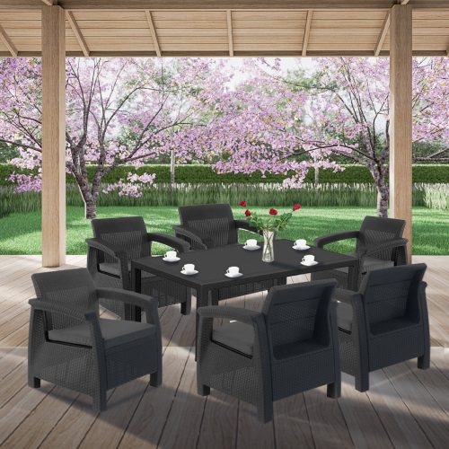 Corfu Big duo kerti bútor garnitúra melody asztallal