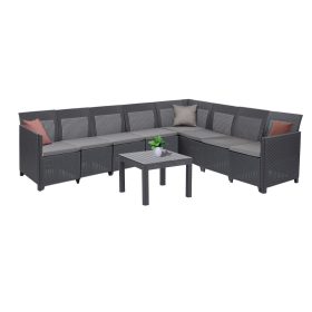 Claire XI 8 személyes sarokgarnitúra orlando asztallal