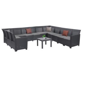 Claire XVI 12 személyes sarokgarnitúra orlando asztallal