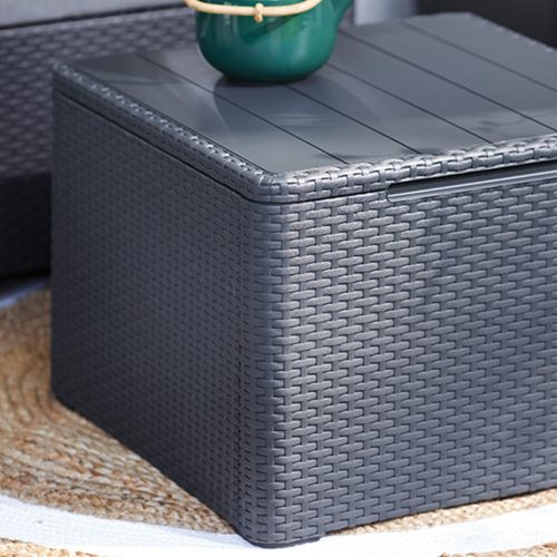 Claire 5 személyes kerti bútor garnitúra párnatartós asztallal