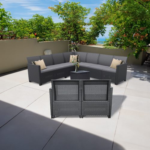 Claire V 9 személyes kerti bútor garnitúra vigo tárolós asztallal