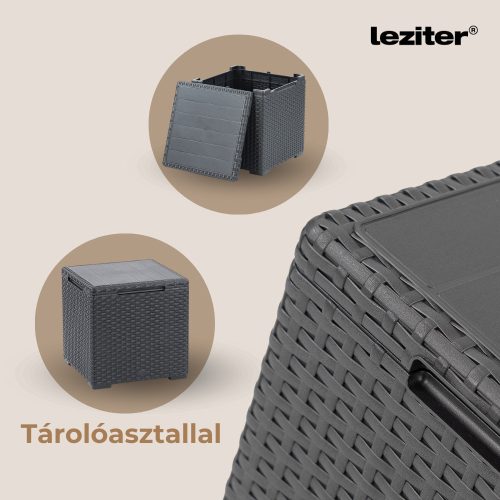 Claire V 7 személyes kerti bútor garnitúra vigo tárolós asztallal