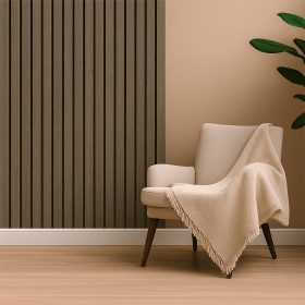 Akusztikus falpanel olajos tölgy hatású 260x60x1,8 cm