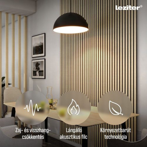 Akusztikus falpanel olajos tölgy hatású 260x60x1,8 cm