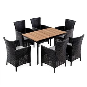 Nadia 6+1 kerti bútor garnitúra szett kőris-grafit