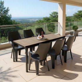 Parker Large 6+1 kerti bútor garnitúra szett kőris-grafit