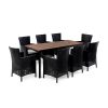Nadia Large 8+1 kerti bútor garnitúra szett dió-grafit