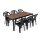 Rowen Large 6+1 kerti bútor garnitúra szett dió-grafit