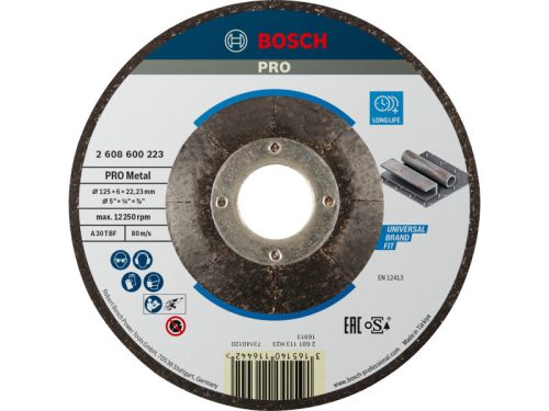 BOSCH PRO Tisztítókorong fémre 125 x 6,0 x 22,2 mm A 30 T BF (oSa)