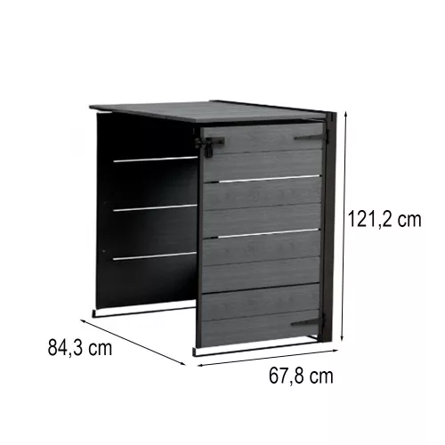 Hide away kültéri szemetes tároló - kiegészító elem 240 L